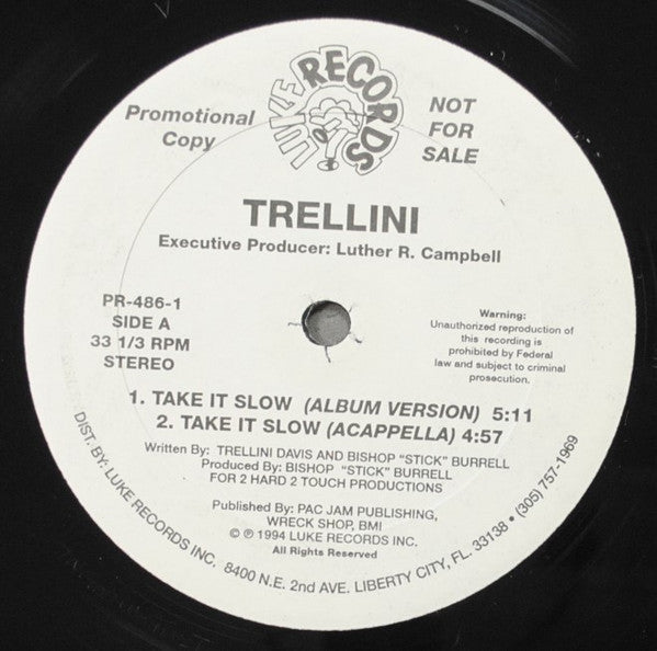 Trellini : Take It Slow (12", Promo)