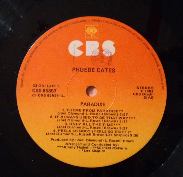 Phoebe Cates : Paradise (LP, Album)