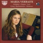 the album cover for Schubert / Maria Verbeite - Piano Pieces