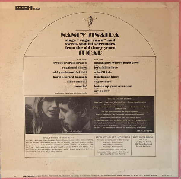 Nancy Sinatra : Sugar (LP, Album, Pit)