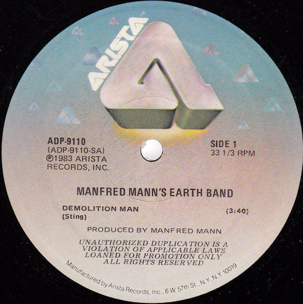 Manfred Mann's Earth Band : Demolition Man (12", Promo)