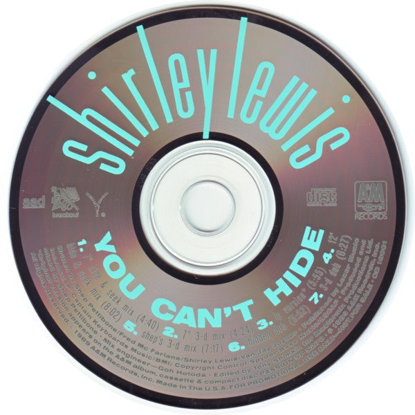 Shirley Lewis : You Can't Hide (CD, Maxi, Promo)