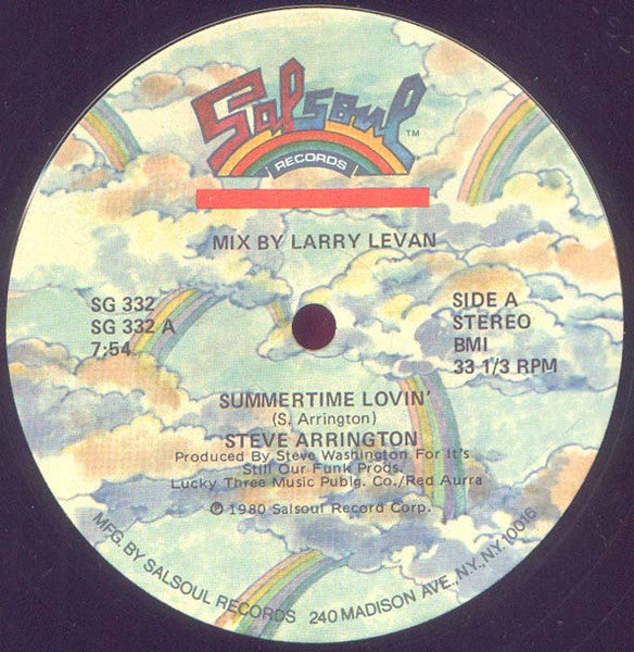 Steve Arrington : Summertime Lovin' / Special Effects From Mars (12")