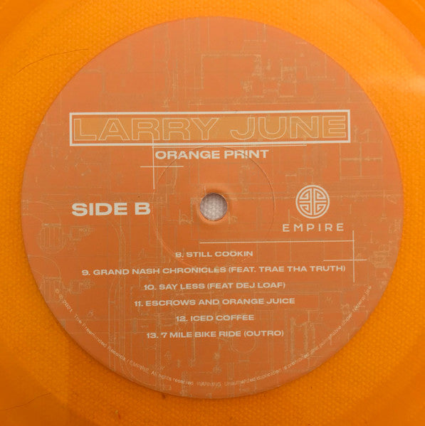 Larry June : Orange Print (LP, Album, Ora)