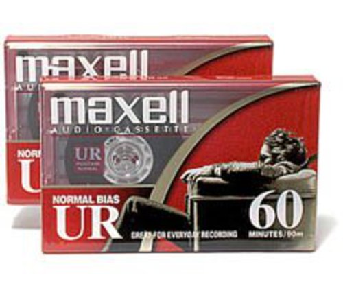 Maxell 109024 UR-60 2PK Normal Bias Audio Cassettes