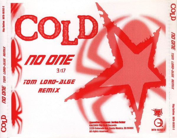Cold (4) : No One (Tom Lord-Alge Remix) (CD, Single, Promo)