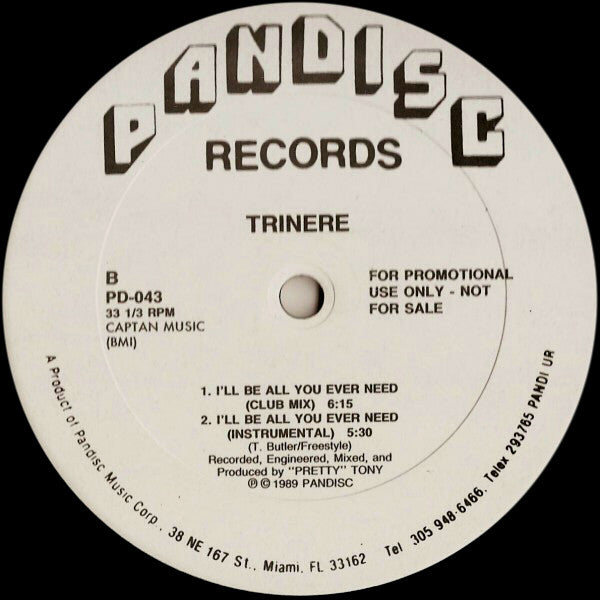 Trinere : I'll Be All You Ever Need (12", Promo)