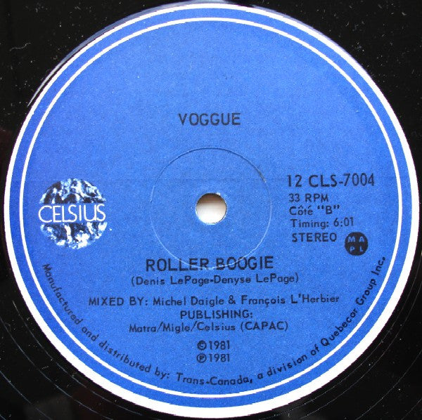 Voggue : Dancin' The Night Away / Roller Boogie (12")