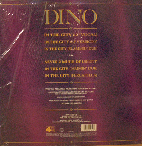 Dino (2) : In The City (12")
