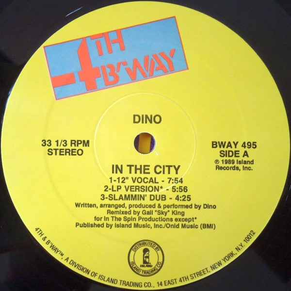 Dino (2) : In The City (12")
