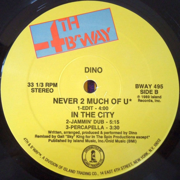 Dino (2) : In The City (12")