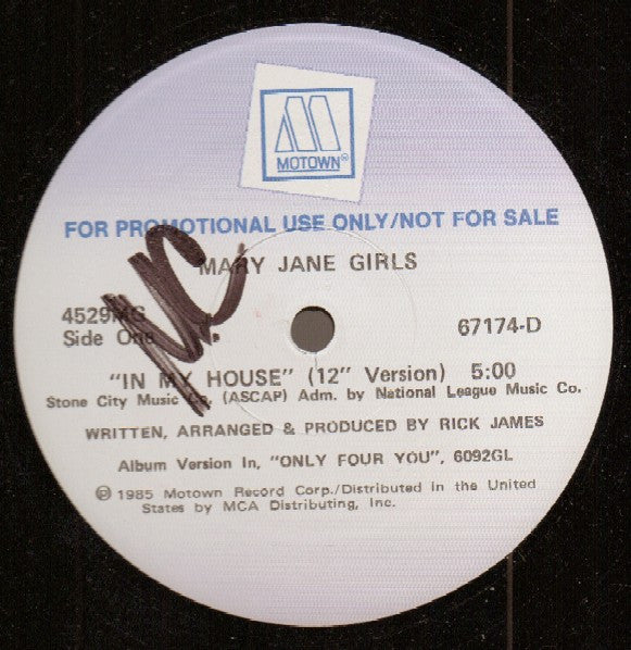 Mary Jane Girls : In My House (12", Promo)