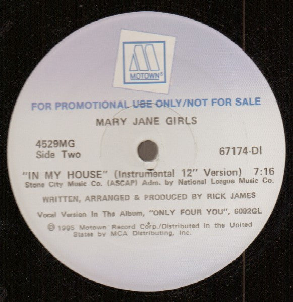 Mary Jane Girls : In My House (12", Promo)