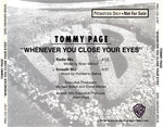 Tommy Page : Whenever You Close Your Eyes (CD, Single, Promo)