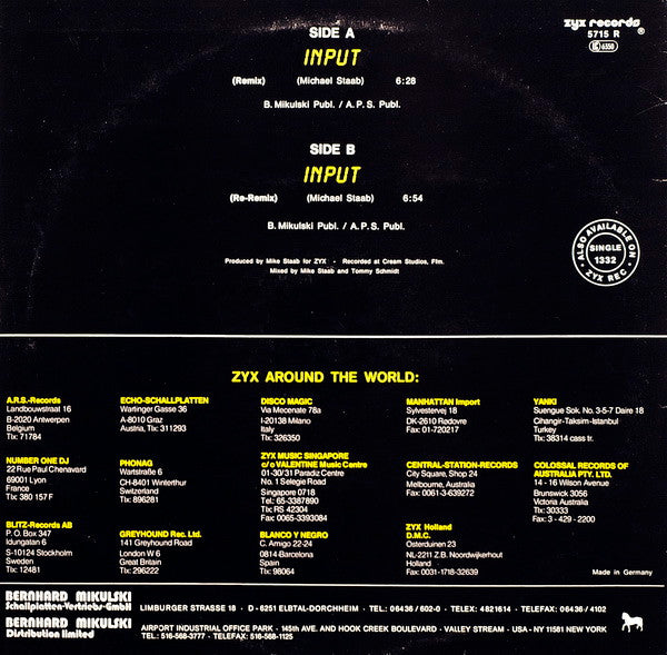 S-50 : Input (Remix) (12")