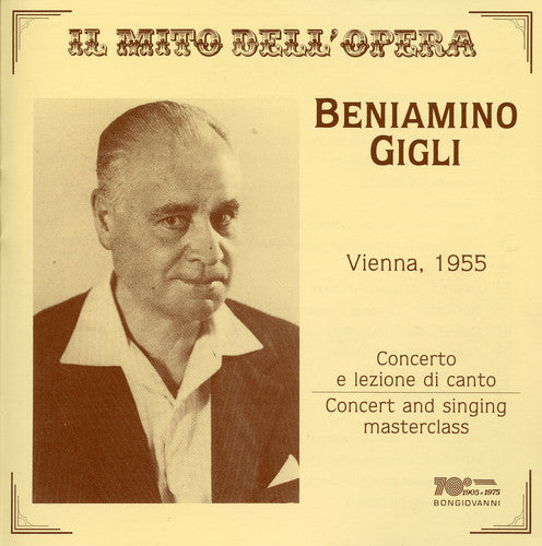 the album cover for Beniamino Gigli - Singing Master Class