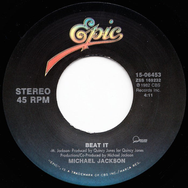 Michael Jackson : Billie Jean / Beat It (7", RE, Car)
