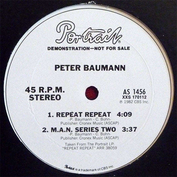 Peter Baumann : Repeat Repeat (12", Promo)