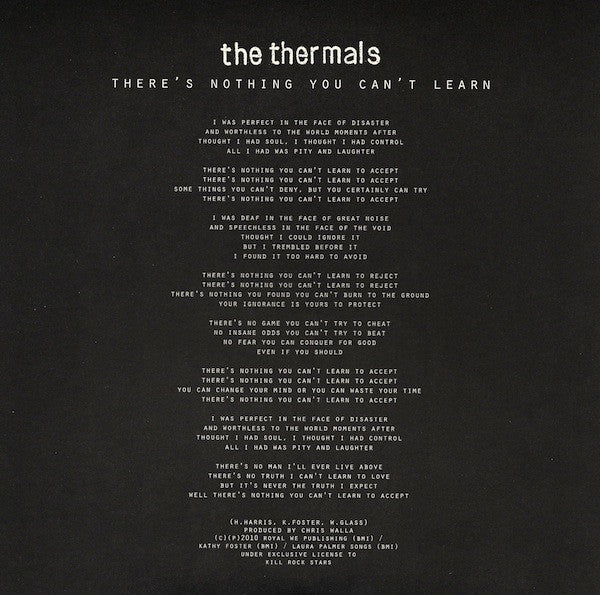 The Thermals : I Don't Believe You (7", Single)