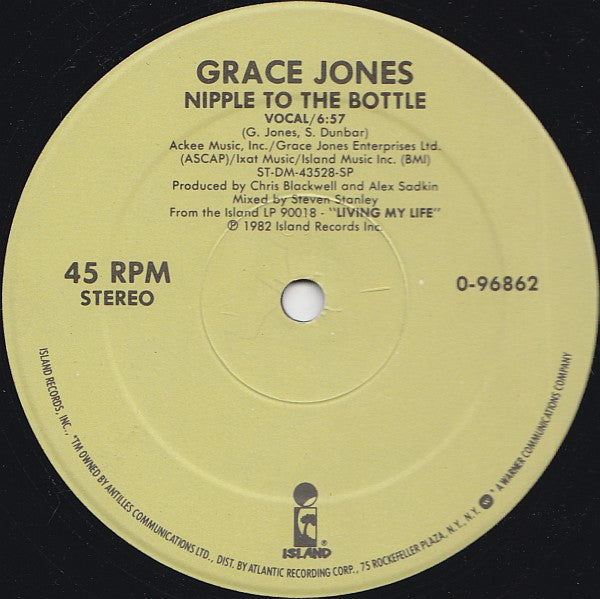 Grace Jones : Pull Up To The Bumper / Nipple To The Bottle (12")