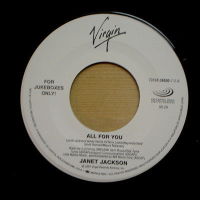 Janet Jackson : All For You (7", Jukebox)