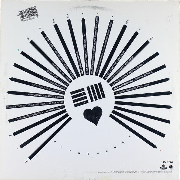 Blancmange / West India Company : Lose Your Love / Ave Maria (12", Maxi, Spe)
