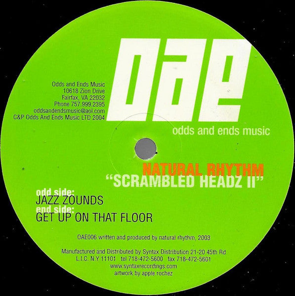 Natural Rhythm : Scrambled Headz II (12")