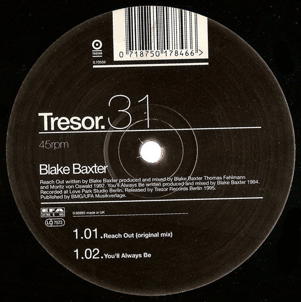 Blake Baxter : Reach Out (12")