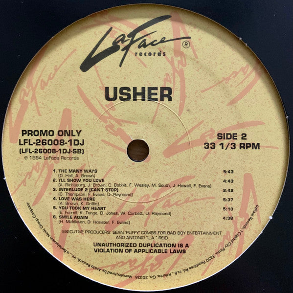 Usher : Usher (LP, Album, Promo)
