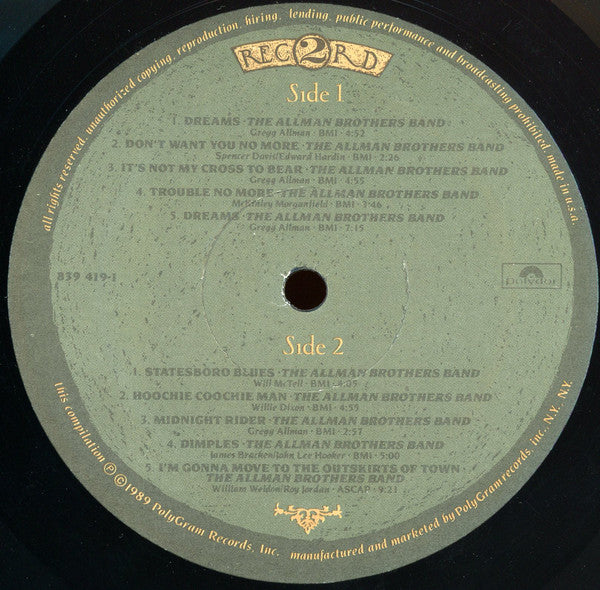 The Allman Brothers Band : Dreams (6xLP + Box, Comp)