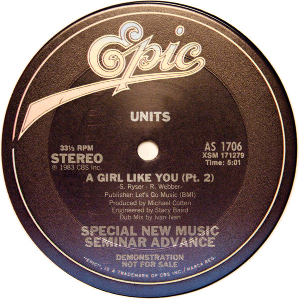 Units : A Girl Like You (12", Promo)