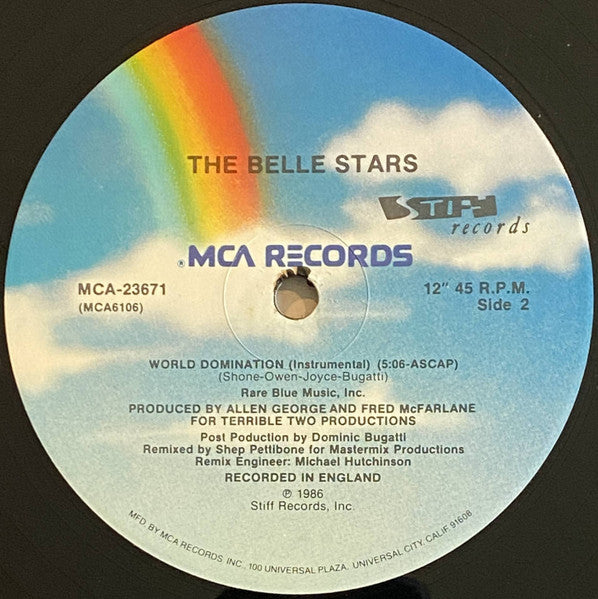 The Belle Stars : World Domination (12", Pin)
