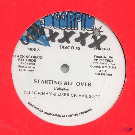 Yellowman & Derrick Harriott : Starting All Over (12")