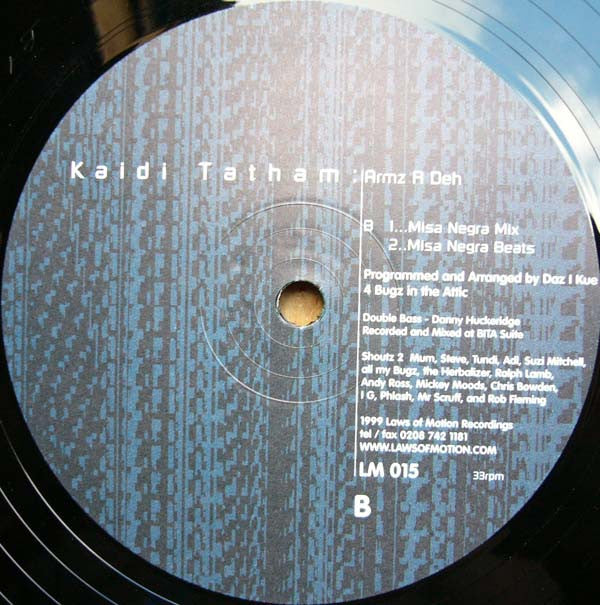Kaidi Tatham : Armz R Deh (12")