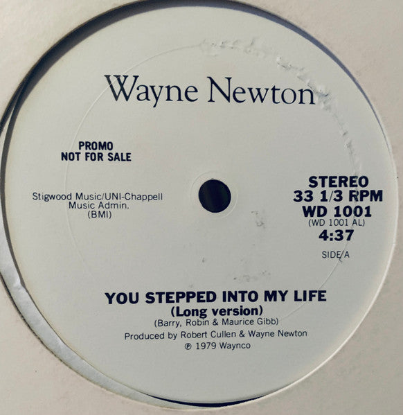 Wayne Newton : You Stepped Into My Life (12", Promo)