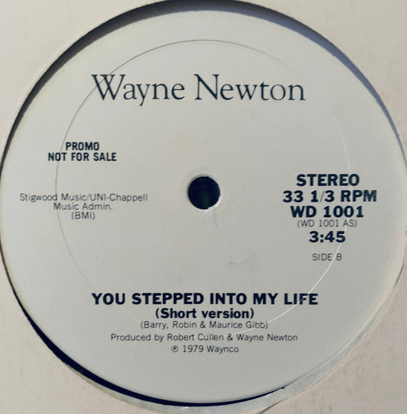 Wayne Newton : You Stepped Into My Life (12", Promo)