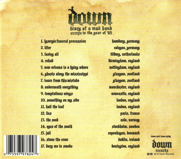 Down (3) : Diary Of A Mad Band: Europe In The Year Of VI (2xCD, Album, Dig + DVD, NTSC)