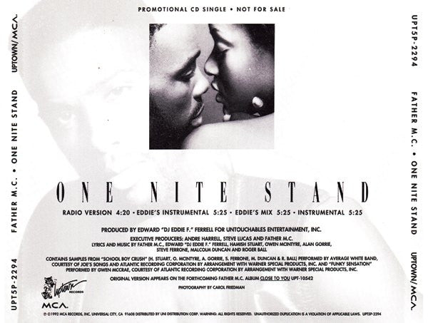 Father MC : One Nite Stand (CD, Single, Promo)
