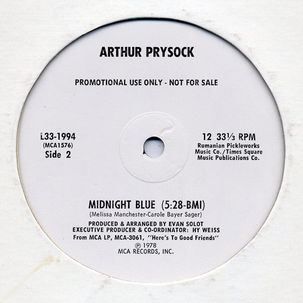 Arthur Prysock : Midnight Blue (12", Promo)