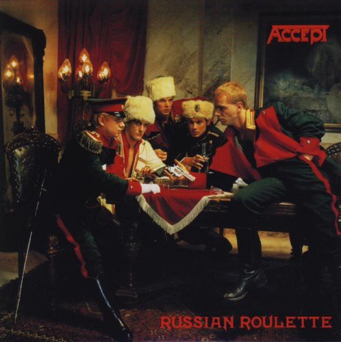 the album cover for Accept - Russian Roulette