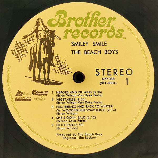 The Beach Boys : Smiley Smile (LP, Album, Ltd, RE, RM, RP, 180)