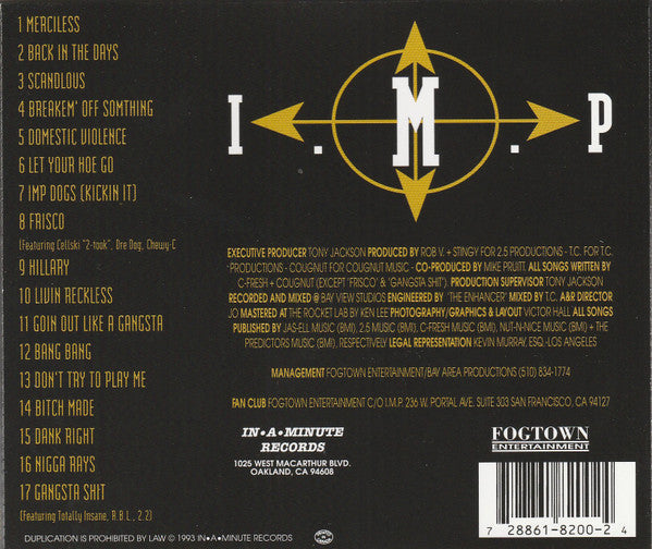 I.M.P. : Back In The Days (CD, Album, RE)