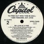 Donny Osmond : My Love Is A Fire (DJ Pierre Remixes) (12", Promo)