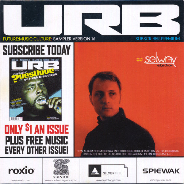 Various : URB - Future:Music:Culture: Sampler Version 16 (CD, Smplr)