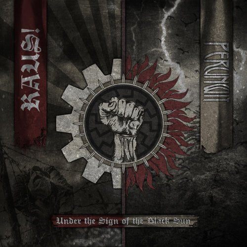 the album cover for Raus!/Perunwit - Under the Sign of the Black Sun