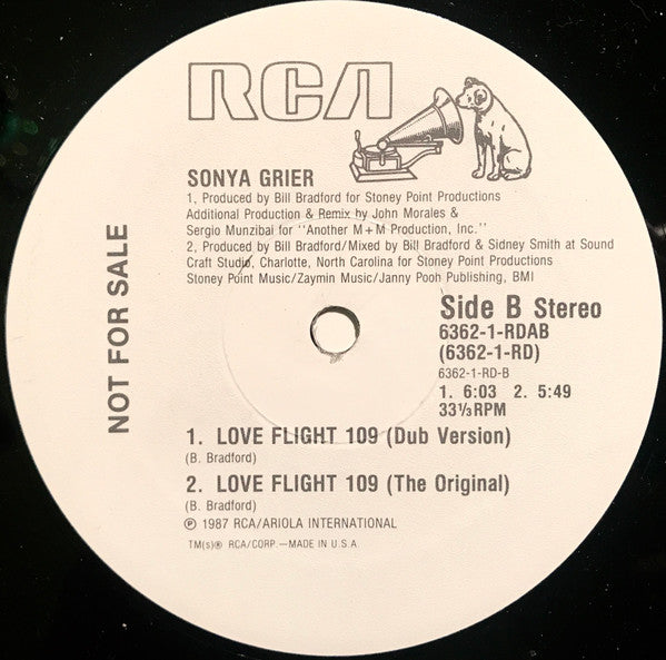 Sonya Grier : Love Flight 109 (12", Promo)