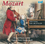 the album cover for W Mozart A / Davis / Black - Violin Sonatas