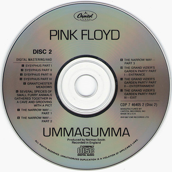 Pink Floyd : Ummagumma (2xCD, Album, RE)