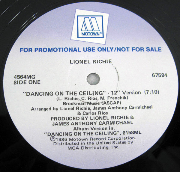 Lionel Richie : Dancing On The Ceiling (Special 12" Remix) (12", Promo)