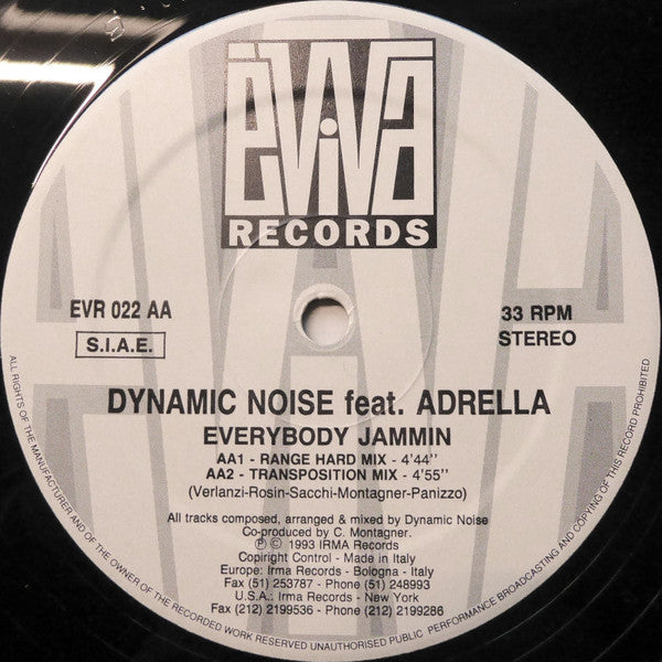 Dynamic Noise Featuring Adrella : Everybody Jammin (The Black Sides) (12")